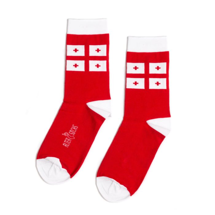 Georgian Flag Socks