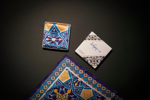 Persian Nights printed satin silk scarf — view 3