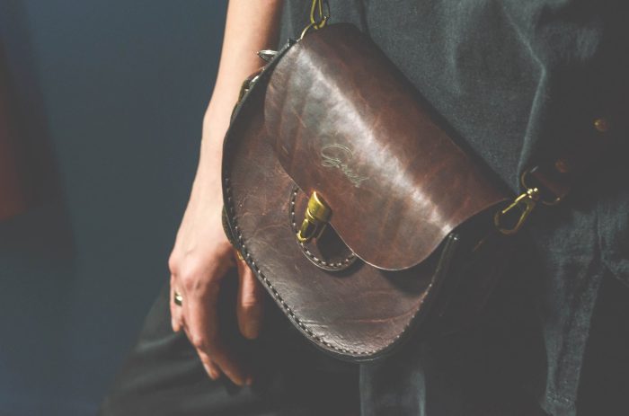 Brown leather saddlebag mini crossbody — view 12