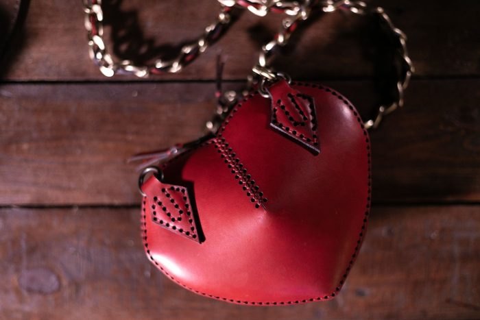 Grosh textured leather mini crossbody bag with chain — view 12