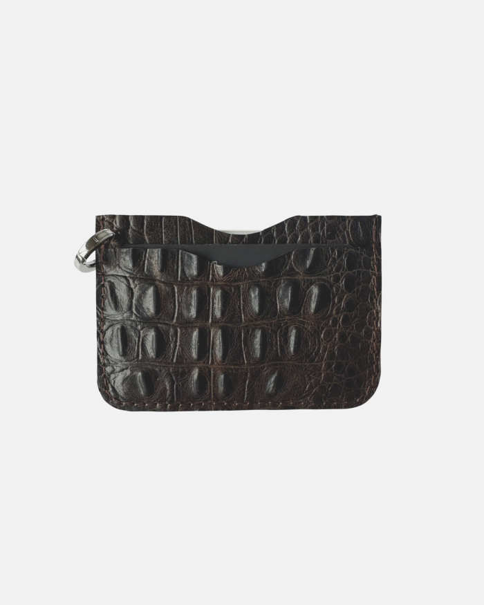 Handmade slim leather card wallet holder